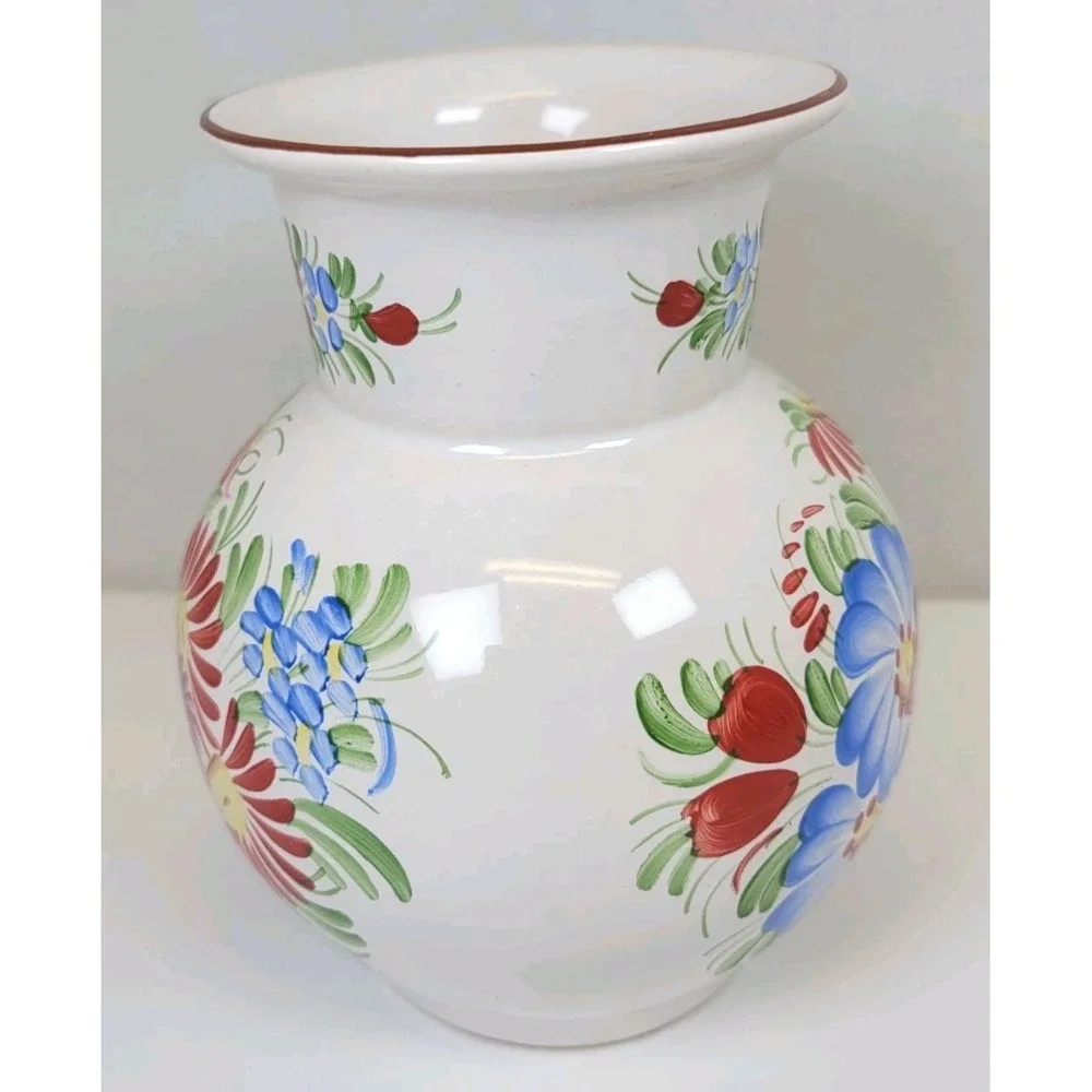 Chodovia Domažlice Hand-Painted Floral‎ Vase 5